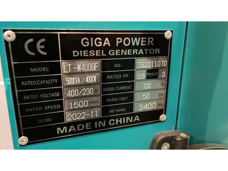 Stromgenerator 2022 Giga Power 500 KVA LT-W400GF Generator Silent set (6)