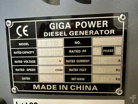 Giga Power 125 kVA LT-W100GF silent generator set