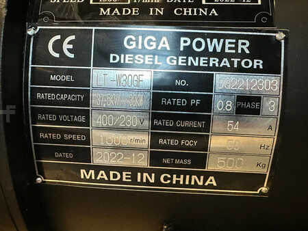 Power Generator 2022 Giga Power LT-W30GF 37.5 KVA Open generator (7)