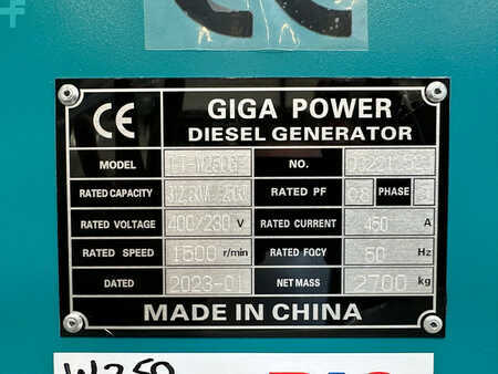 Giga Power LT-W250GF 312.5KVA Generator silent set