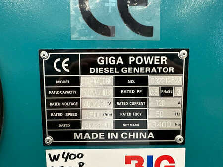 Giga Power LT-W400GF 500KVA Generator silent set