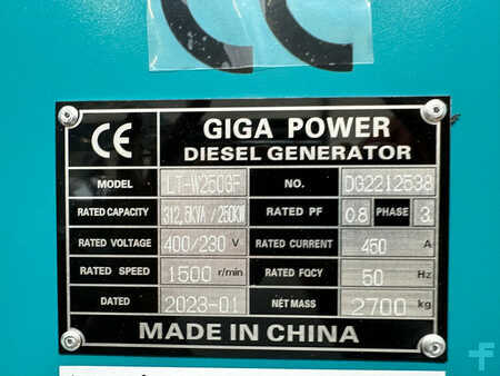 Giga Power LT-W250GF 312.5 KVA Generator silent set