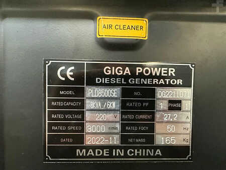 Giga Power PLD8500SE 8 kVA silent generator
