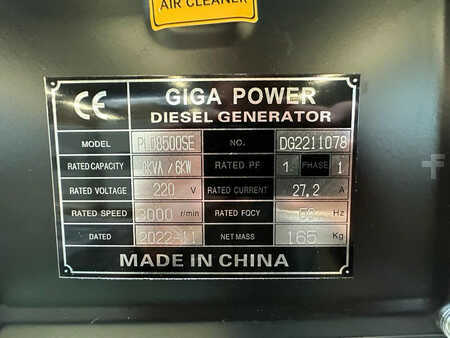 Giga Power PLD8500SE 8 kVA silent generator
