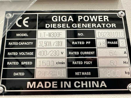 Power Generator 2023 Giga Power 37.5 KVA closed generator set - LT-W30GF (18)