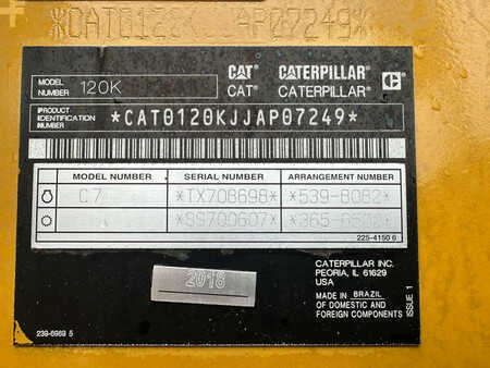 Grader 2018 Caterpillar 120K | NEW TIRES (23)