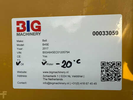 Artikulerte dumpere 2017 Bell B45E (25)