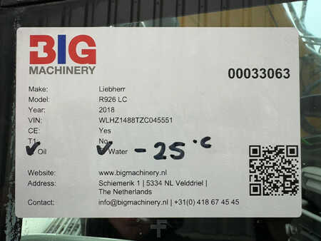 Rupsgraafmachines 2018 Liebherr R926 LC (31)