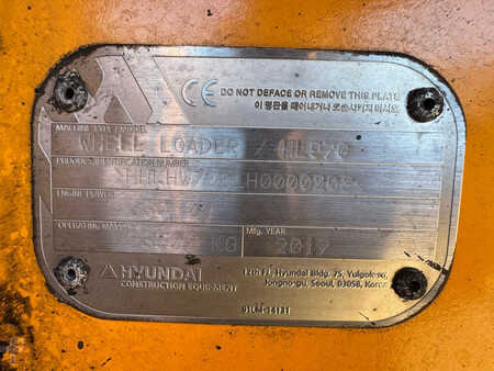 Cargadoras de ruedas 2017 Hyundai HL970 (29)