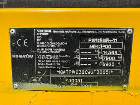 Pelle sur pneus 2018 Komatsu PW118MR-11 (39)