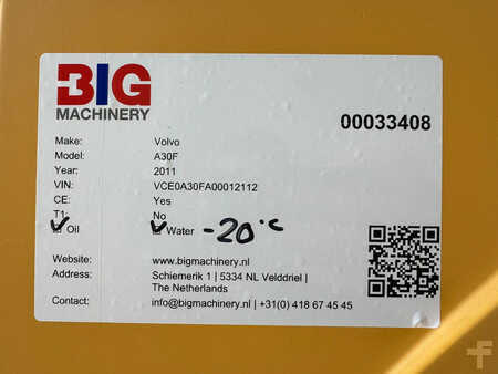 Knickgelenkte Muldenkipper/Dumper 2011 Volvo A30F (32)