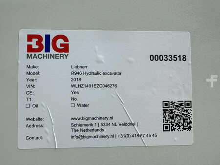 Koparki gąsienicowe 2018 Liebherr R946 LC Hydraulic excavator (30)