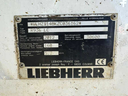 Excavadoras de cadenas 2012 Liebherr R936 LC (31)