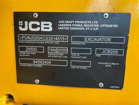 Rupsgraafmachines 2025 JCB 205 (34)