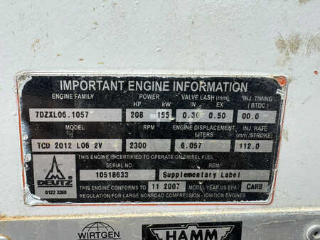 Enkelt tromlekomprimator 2007 Hamm 3520 (25)