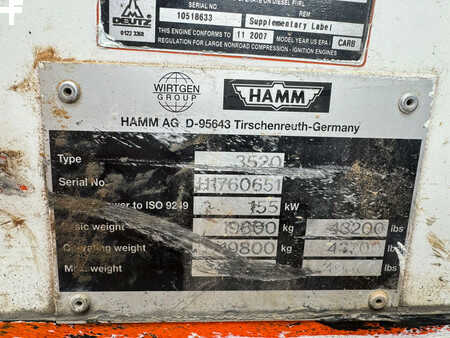Enkelt tromlekomprimator 2007 Hamm 3520 (26)