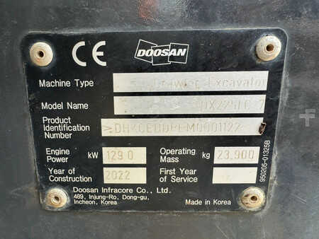 Escavadora de rastos 2022 Doosan DX225LC-7 (35)