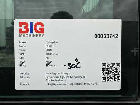 Single drum compactors 2018 Caterpillar CS64B (32)