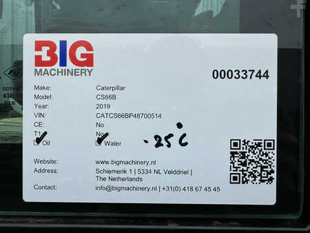 Single drum compactors 2019 Caterpillar CS66B (33)