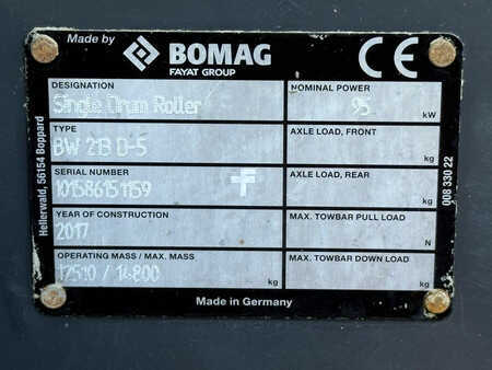 Compacteur monocylindre 2017 BOMAG BW213D-5 (33)