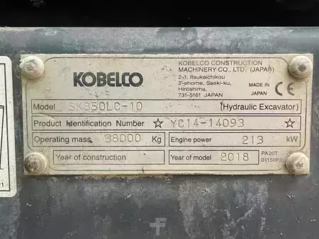 Escavadora de rastos 2018 Kobelco SK350LC-10 (33)