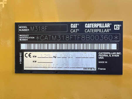 Wheel Excavators 2015 Caterpillar M318F - Extremely Nice Condition (16)