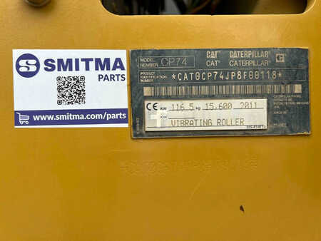 Enkelt tromlekomprimator 2011 Caterpillar CP74 (7)