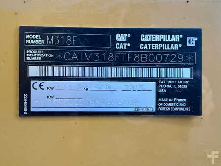Escavatori gommati 2015 Caterpillar M318F (8)