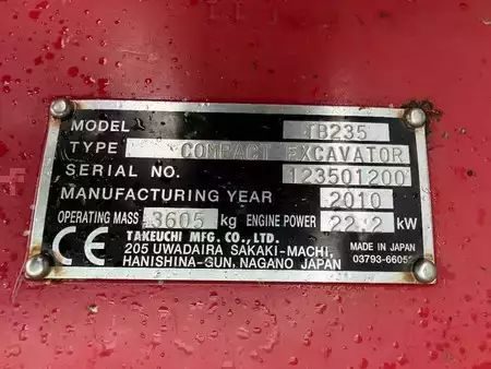 Mini-koparki 2010 Takeuchi TB235 (19)