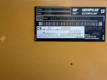 Rupsgraafmachines 2022 Caterpillar 315 07B (8)