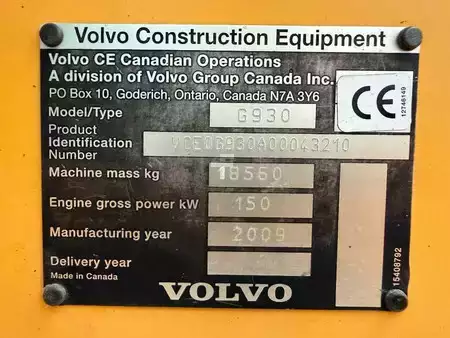 Równiarki 2009 Volvo G930 - CE (5)