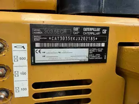 mini escavadeira 2018 Caterpillar 303.5E CR (9)