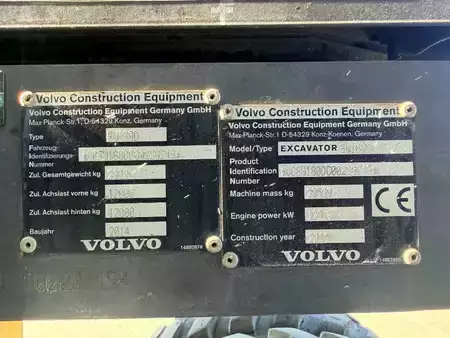Pelle sur pneus 2014 Volvo EW180D (38)