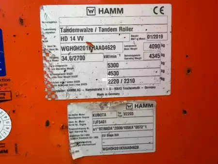 Walce gładkie 2019 Hamm HD14 VV (16)