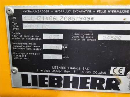 Rupsgraafmachines 2023 Liebherr R922 (2)