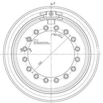 Liitteet 0 Liebherr Felge passend für L550 - 556 (5)