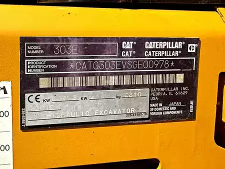 Mini kotrógép 2019 Caterpillar 303ECR (16)