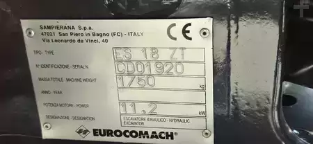 Mini excavadoras 2020 Eurocomach ES18ZT (9)