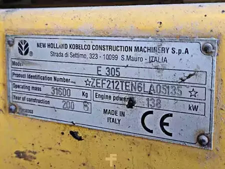 Bæltegraver 2006 New Holland Construction E305B (8)