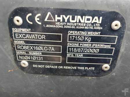 Koparki gąsienicowe 2010 Hyundai ROBEX160LC-7A (17)