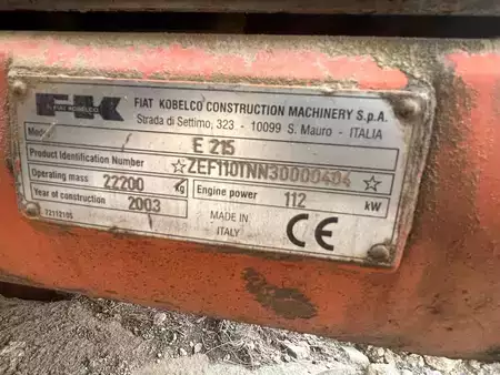 Escavatori cingolati 2003 Fiat-Kobelco E215 (2)