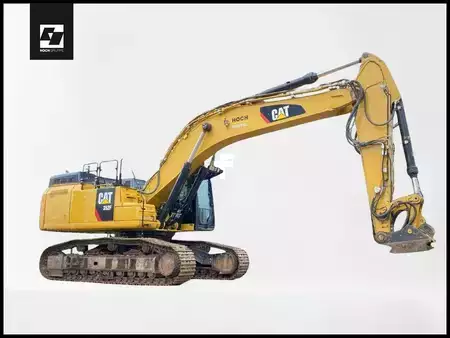 Bæltegraver 2016 Caterpillar 352FL Mono-Boom OilQuick OQ90 Hammerleitung (1)