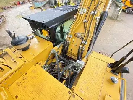 Bæltegraver 2016 Caterpillar 352FL Mono-Boom OilQuick OQ90 Hammerleitung (12)