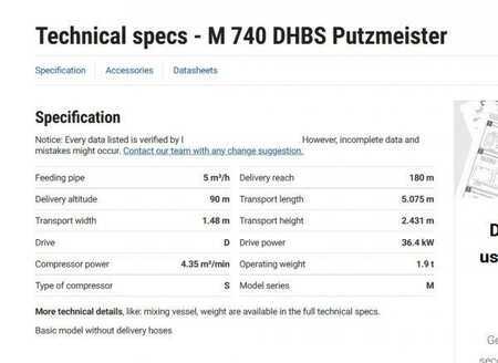 Lastbilmonterede betonpumper 2022 Putzmeister M740 DHBS (6)