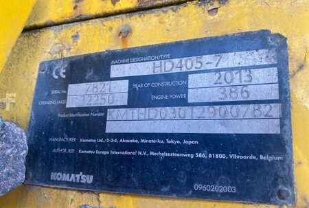 Dúmpers rígidos 2013 Komatsu DH405-7 (3)