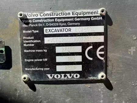 Escavadora de rastos 2012 Volvo EC 250 D L (20)