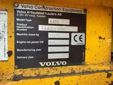Knickgelenkte Muldenkipper/Dumper 2003 Volvo A 40 D (8)