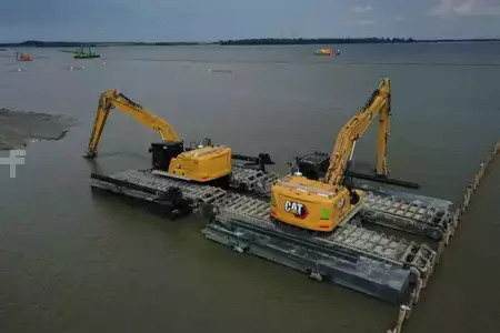 Korečková rýpadla 0 Caterpillar 320 amphibious excavator bigfloat swampbuggy (6)
