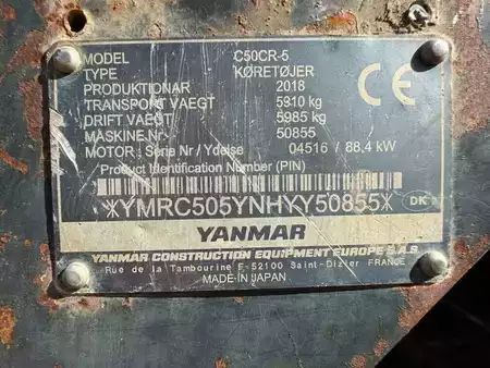 Bandgrävare Dumprar 2018 Yanmar c50cr-5 (14)