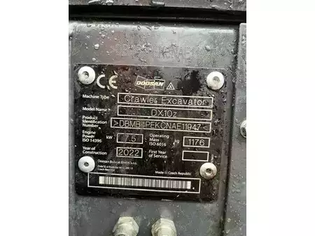 Mini excavadoras 2022 Doosan DX 10 Z (7)